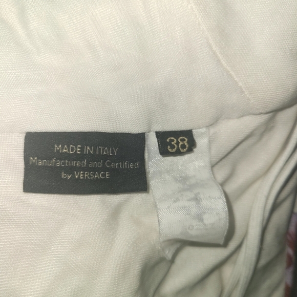 Vintage Versace White and Red Floral Ruched Fitted Tank Top - Picture 8 of 9